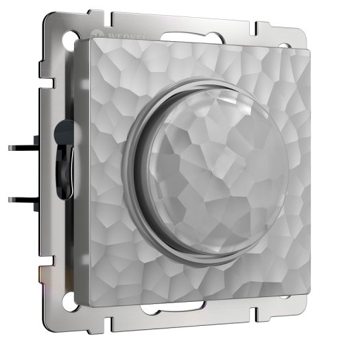 Светорегулятор поворотно-нажимной без рамки Werkel Hammer 5-600Вт серебряный фото Светорегулятор поворотно-нажимной без рамки Werkel Hammer 5-600Вт серебряный картинка